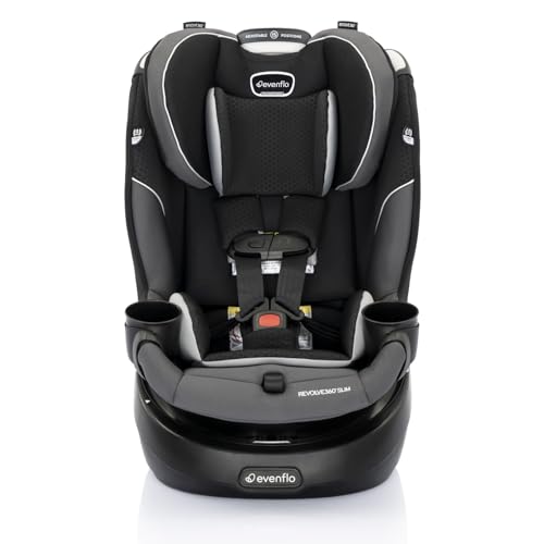 Image of Evenflo Revolve360 Slim 2-in-1 Rotational Car Seat (Canton Black)