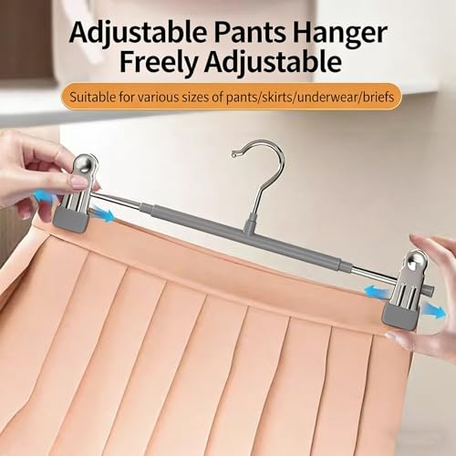 Cintres robustes pour vêtements au design épuré et pinces ajustables - 6