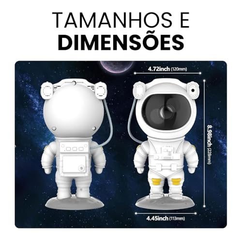 Projetor De Luz Galáxia Astronauta Estrelas Luz Noturna - Para Casa Portátil Iluminação Para Quarto