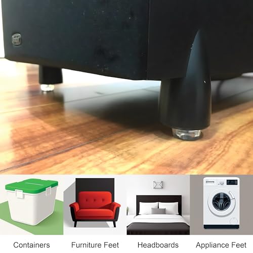 Small Clear Door Knob Bumpers (Set of 12) - Self Adhesive Door Stoppers Wall Protectors Rubber Feet for Speakers, Electronics, Furniture