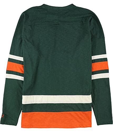 Starter Mens Miami Hurricanes Graphic T-Shirt, Green, Large2