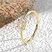 Dainty Opal Promise Band Ring for Women Gold-Tone Cute Oval White Fire Opal Birthstone Statement Stackable Finger Rings Comfort Fit Fashion Birthday Wedding Holiday Mother's Jewelry Gift (9)