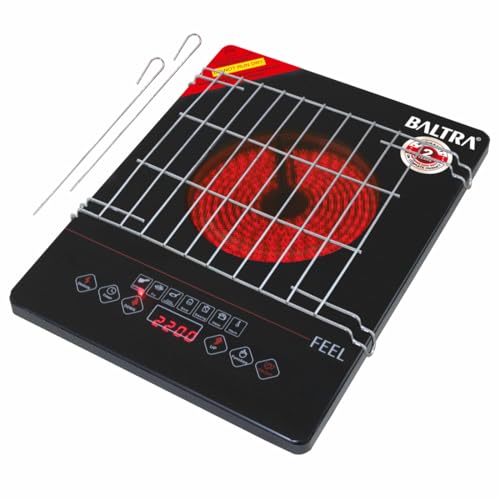 Image of BALTRA Radiant Feel Pro Infrared Glass Induction Cooktop Touch Panel 2000 Watt (All Utensil use-able)