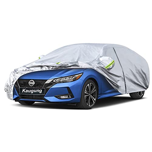 Image of Kaugung 6 Layers Car Cover Custom Fit Nissan Sentra Sedan from 2000 to 2025, Waterproof All Weather Resistant Outdoor Indoor Sun Rain Dust Snow Protection.(USA Warehouse,Within 3-7 Days)