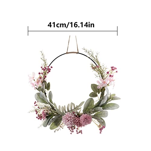 Couronnes de porte de printemps et guirlande fleurs extérieures - 5