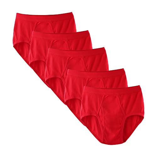 Maiyifu-GJ Men's Solid Colour Breathable Underpants Comfort Moisture-Wicking Briefs Cotton Stretch Underwear