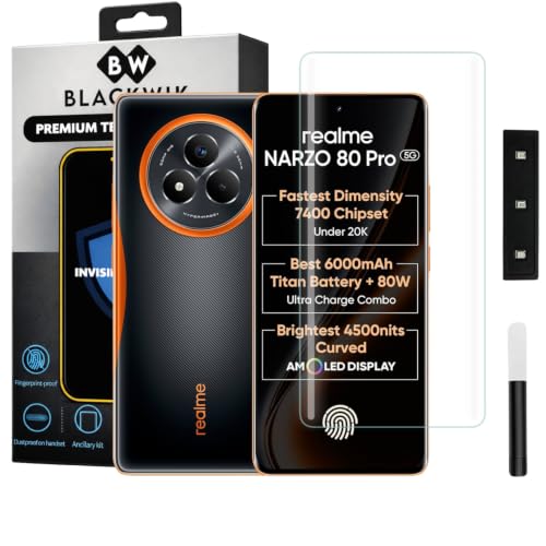 Image of Blackwik UV Curved Tempered Glass for Realme Narzo 80 Pro 5G | 1-Pack