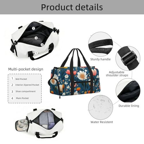 Bolsa de gimnasio impermeable para separar calzado y ropa sucia 5