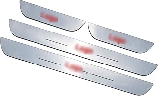 CONRAL Piastra battitacco per davanzale della Porta illuminata automobilistica con LED per Tesla Model 3, Kit Decorativo Interno accensione/spegnimento Automatico Atmosfera Leggera