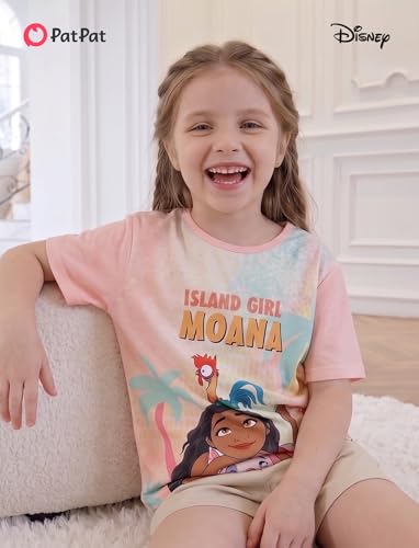 Image of Disney Princess Frozen Marvel Stitch Minnie Mickey Star Wars Girls /Boys Athletic Shirts UV Quick Dry Graphic T-Shirt 2-9 Year