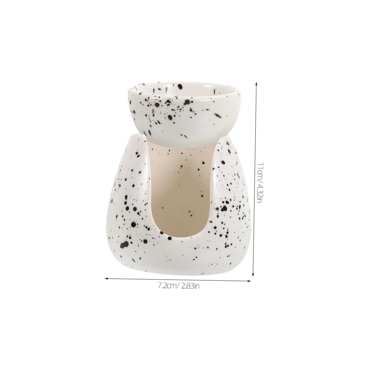 2 Stück Keramik Duftlampe Teelichthalter Aromatherapie Wax Melt Warmer Weiß Nordic Stil Aromadiffusor für Ätherische Öle Schlafzimmer Wohnzimmer Dekor