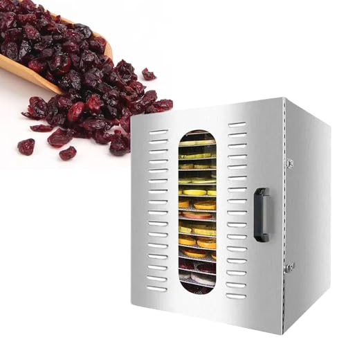 MáQuina Deshidratadora De Alimentos, 15 Bandejas De Acero Inoxidable, Secadora De 1000 W Para Hierbas, Carne Seca, Frutas, Verduras, Yogur, Hongos Y Golosinas Para Perros,220V