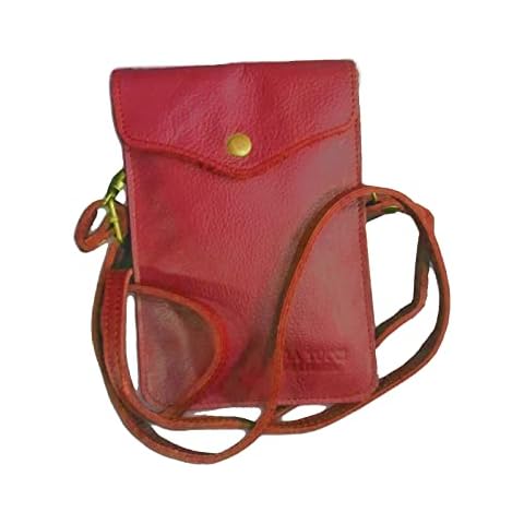 Vera Tucci Rita - Cross Body Small Leather Pouch Bag (RED) Cover