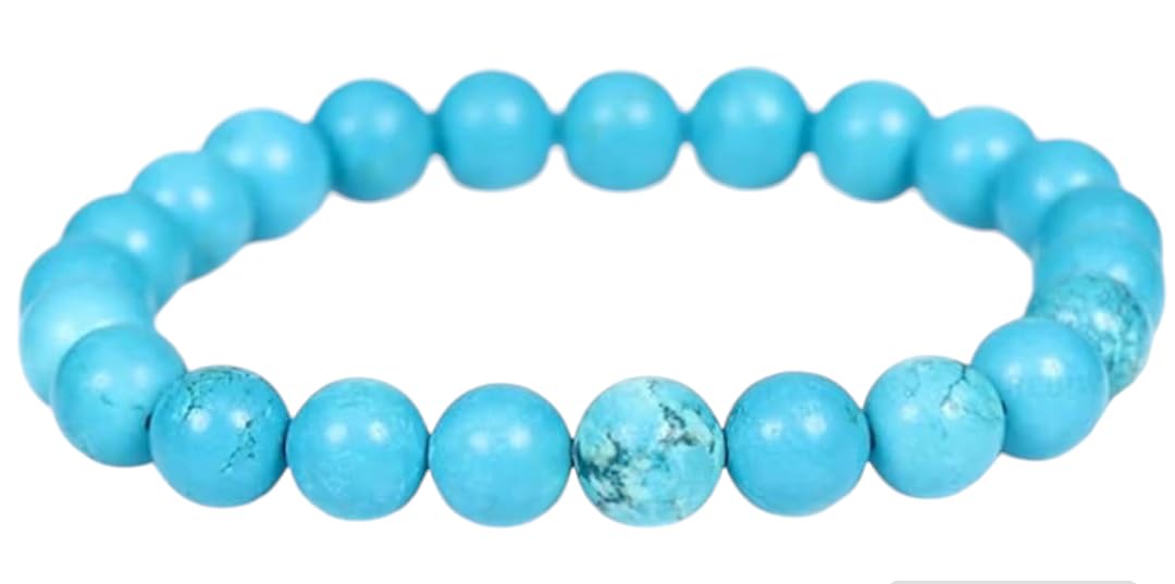 VINTAGE VOGUELab Certified AAA Quality Natural Firoza Turquoise Bracelet| Original Unisex Bracelet For Money, Wealth,Good Luck Attraction| Trendy Fashionable Designer Hand Bracelet Gift