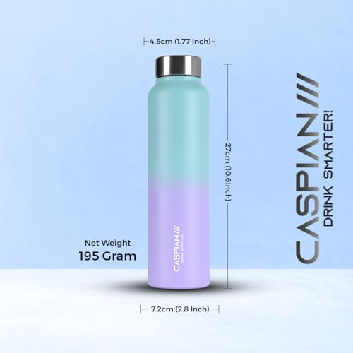 Image of CASPIAN / / / Astra ISI Certified Stainless Steel Water Bottle 1ltr.(Multicolors, 1 Litre, Set of 6) | Leak Proof Thunder for Fridge Home Office Travel School Kids Boys Girls Adults Sports Gym| BPA Free