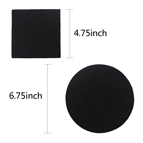 Bin-12-Pieces-Compost-Pail-Replacement-Round-and-6-Black-65-inch-diameter-Square-filter-measures-475-inch