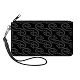 Buckle-Down Women's Standard Zip Wallet Disney Signature D Small, Black, 6.5
