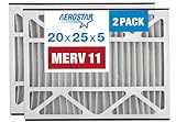 Aerostar 20x25x5 MERV 11 Pleated Replacement Air Filter for Trion Air Bear 229990-102, 2 Pack (Actual Size: 20 3/8' x 24 1/4' x 4 3/4')