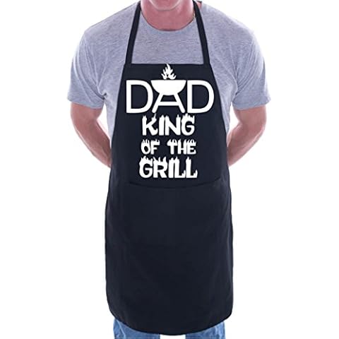 Print4U Dad King Of The Grill Funny BBQ Cooking Novelty Apron Black Cover