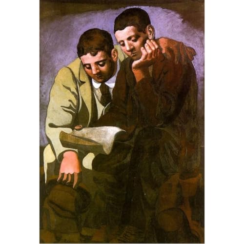 Reproduction d'art sur toile Picasso - Reading The Letter 1921 salon moderne 76x101 cm