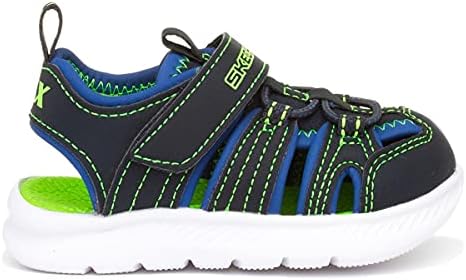 Skechers Baby-Boy's C-Flex Sandal 2.0-Heat Blast, Navy/Lime, 6 Medium US Toddler | Image 1