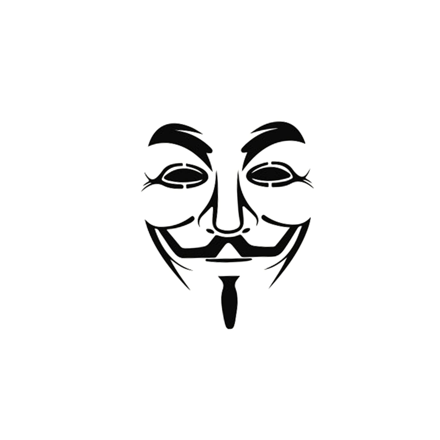 Simply Inked Anonymous Mask Temporary Tattoo Designer Tattoo For Girls |  Desertcart Seychelles, image size:1500x1500