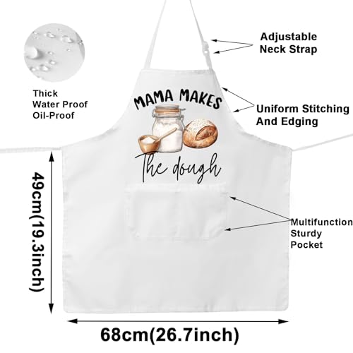JNIAP Bread Baking Apron Bread Baker Aprons i Loaf Sourdough Baking Mom Gifts Baking Master Apron (Mama Makes Dough)