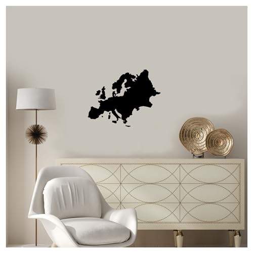 Image of Kayra Decor Europe Map Wall Stencil for Painting, Art and Craft - 12 inch x 12 Inch.