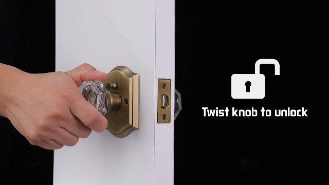 Orger Lot De 2 Boutons De Porte Octogonaux En Cristal, Poignée De