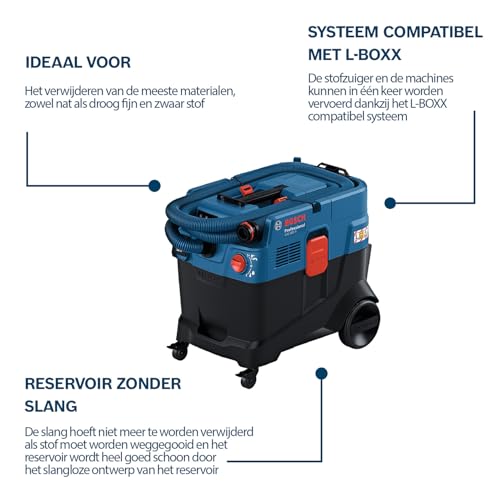 Bosch Professional alleszuiger GAS 400 A (1200 W, automatische filterreiniging (AFC), incl. hoofdfilter, slang, machine-adapter, gebogen buis, 2 afvalzakken) - Afbeelding 4