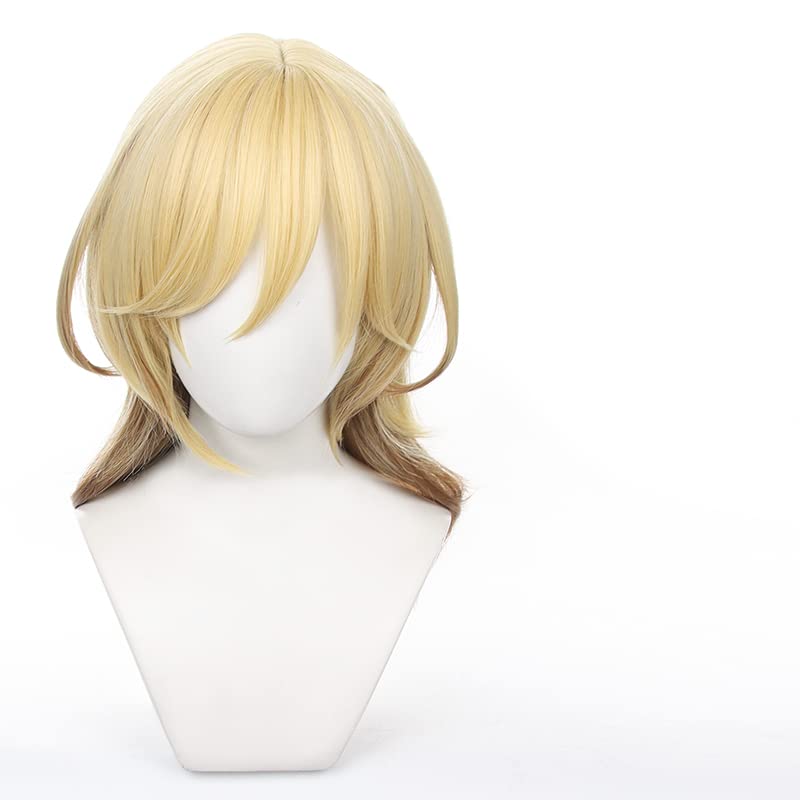 TongttaGame Long yellow Gradient Cosplay Wigs with Twist braid Halloween Costume Party Wig for Adult