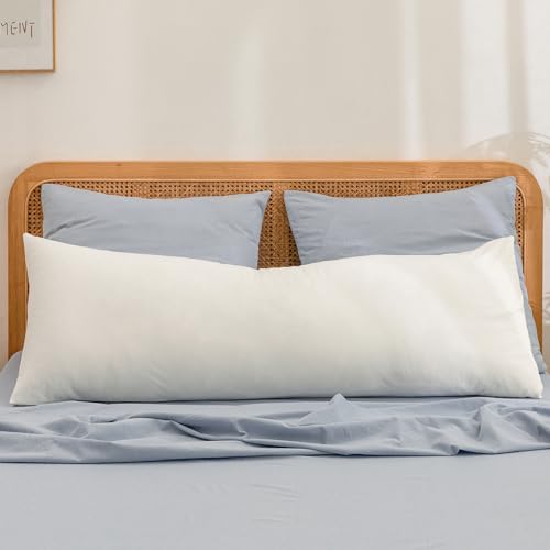 BESTOUCH-100-Washed-Cotton-Pillowcase-for-Hair-and-Skin-Linen-Feel-Soft-Comfortable-Breathable-2-Set-Pillow-Case-with-Envelope-Closure-Solid-Cornflower-Blue-Euro-26×26-Inches BESTOUCH 100 Washed Cotton Pillowcase for Hair and Skin Linen Feel Soft Comfortable Breathable 2 Set Pillow Case with Envelope Closure Solid Cornflower Blue Euro 26×26 Inches