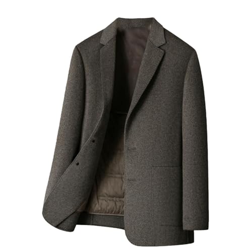 Blazer d'affaires court en laine double face une coupe homme haut de gamme