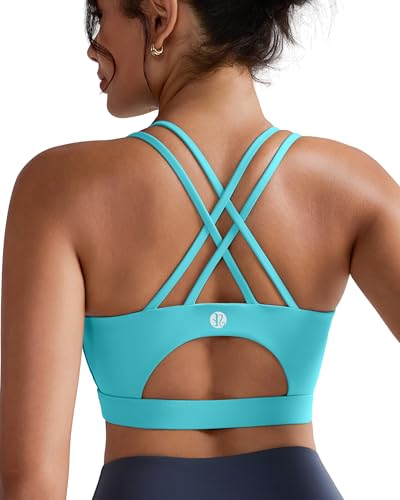 Image of RUNNING GIRL Sports Bras for Women,Padded Sports Bra Tank Top Sexy Crisscross Back High Impact Longline Workout Yoga Bra