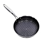 Hell's Kitchen Pfanne 24 cm - Edelstahl-Aluminium - Keramik-Antihaft - kratzfest - induktionsgeeignet - backofenfest bis 260 °C