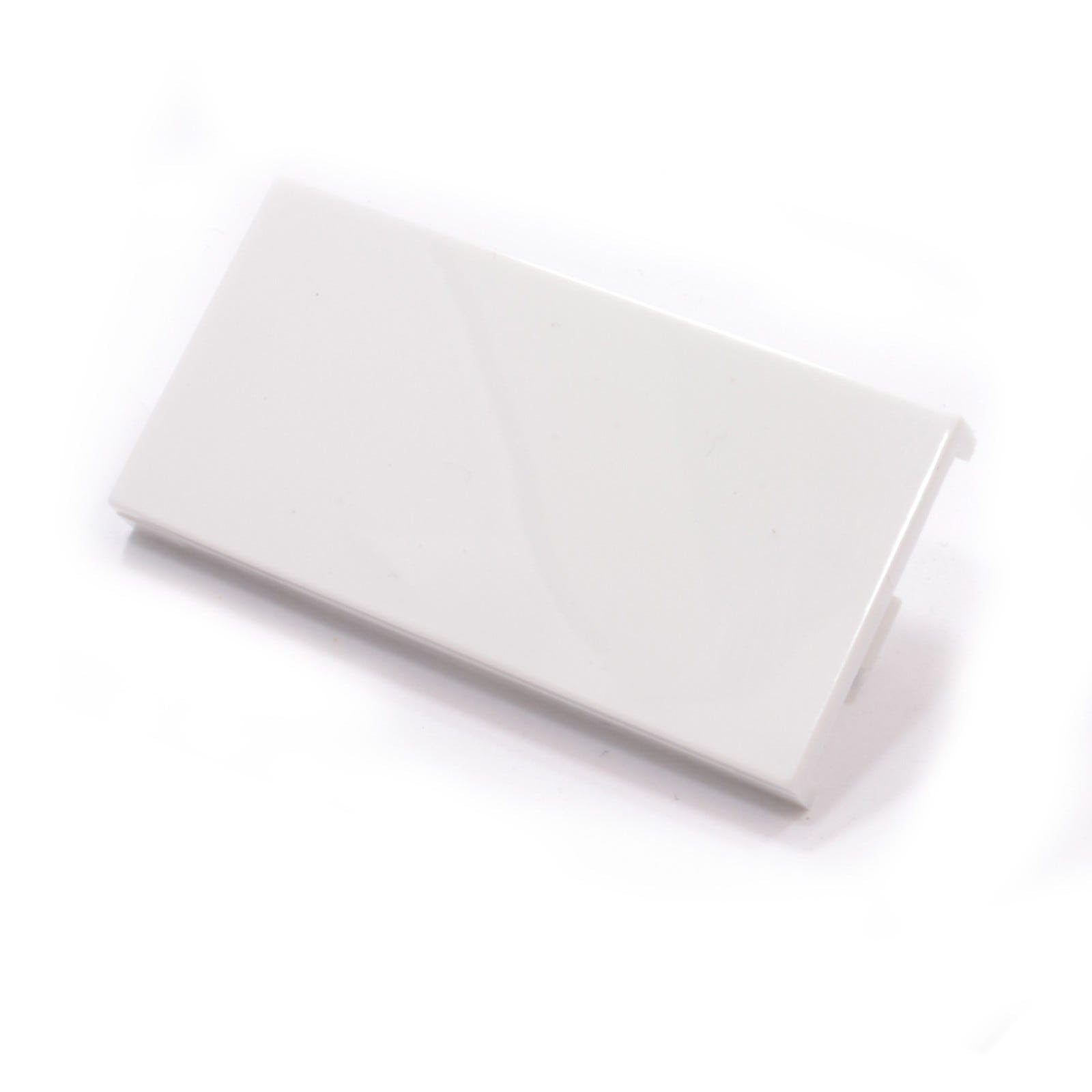 Kenable White Euro Module Blanking Plate 50Mm X 25Mm Insert For Face Plates Blank Cover Panel For Double Wall Plates