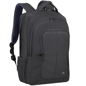 Rivacase 8460 ECO Bulker Laptop Rucksack 23L bis 17.3 Zoll - 31 x 46 x 18 cm – Geräumiges Handgepäck mit Trolley Befestigung – großer Notebook Backpack für Damen und Herren