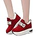 Alaso Femmes Minceur Chaussures Marche & Baskets Compensées Plateforme Chaussures,Wedge Sneakers Printemps Automne Chaussures de Course Plates Sport Fitness Jogging