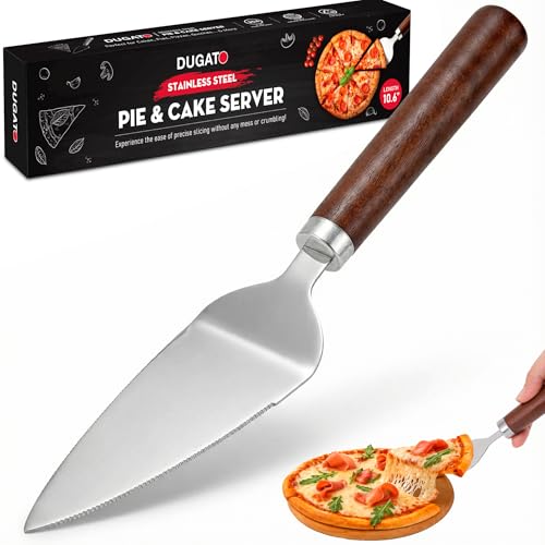 Dugato Pie Server Spatula with Wooden Handle...