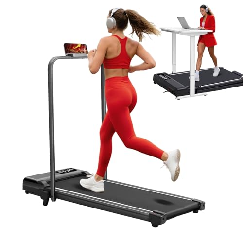 Portable Walking Pad with Incline and Handle Bar, 3.0HP Electric Treadmills for Home Small,...