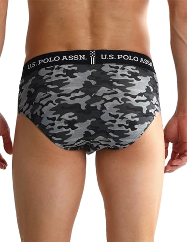 Image of U.S. Polo ASSN. Mens OEB09 Elasticized Waist Underwear Briefs - Pack of 2