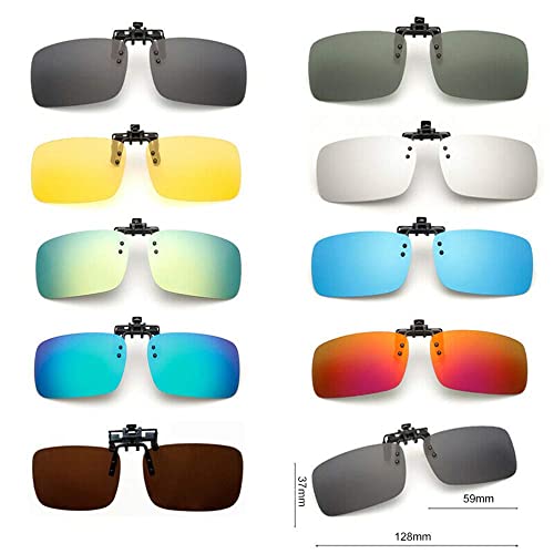 UV400 Sunglasses Polarized Clip On Flip-up Driving Glasses Night Vision Len for Driving Hiking Fishing Outdoor Sport4