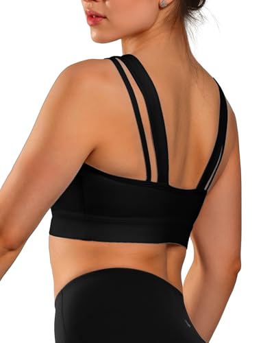 Yvette Yoga Sports Bras Carving Series Spaghetti Strap Padded Breathable Workout Crop Tank Tops Sports Bra for Women3