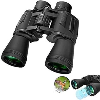 IKTU High Power 20x50 Binoculars, Compact HD Professional/Daily Waterproof Binoculars Telescope for Adults Bird Watching Travel Hunting Football with Case and Strap (168FT at 1000YDS)