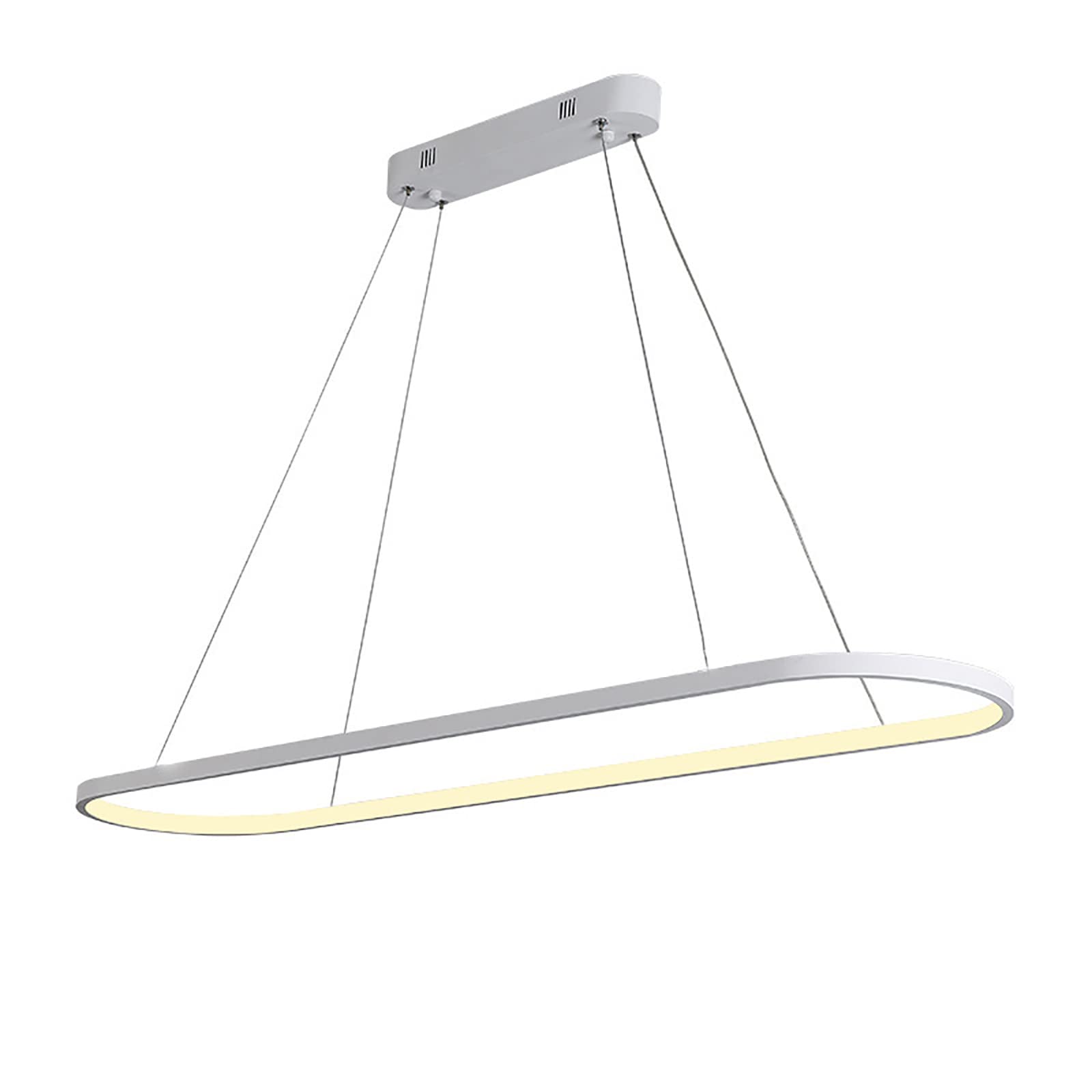 SYAXVOM Modern Wood LED Ring Chandelier Dimmable Japanese Pendant Light Contemporary Ceiling Fixture for Kitchen Island & Dining Room 1-Light 50x50x6cm (20x20x2in)