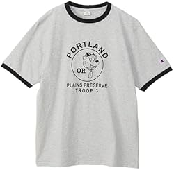 [チャンピオン] Tシャツ 半袖 丸首 綿100% グラフィックプリント ショートスリーブリンガーTシャツ メンズカジュアル C3-Z339