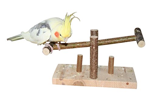 Vogelgaleria La Pájaros O pájaro Balancín para de Madera Natural. Hechas a Mano.