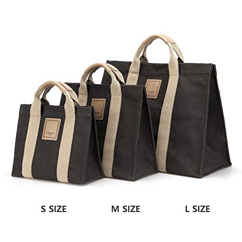 Image of CONAMOR May Black Label Tote Bag Medium, Casual Shoulder Strap Crossbody Canvas Bag, 2-Way Handbag