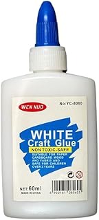 60ml Kid's Pva Glue, Safe And Washable And Glue Spreader - Art And Craft White Glue For Fabric Paper Card Pom Poms Tissue Paper Crafts (PVA GLUE, CHOOSE QTY, 6 PVA GLUE)