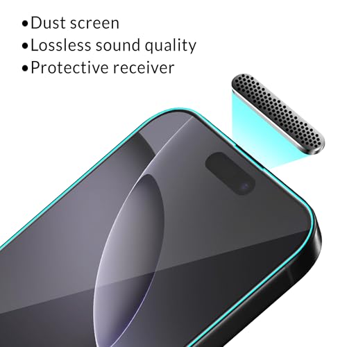 Image of ArmourPro Military-Grade Gorilla Borderless Tempered Glass for iPhone 16 and iPhone 15 (6.1 Inches) with Installation Kit | Anti Dust Mesh Filter, Shatterproof, Full Screen Coverage